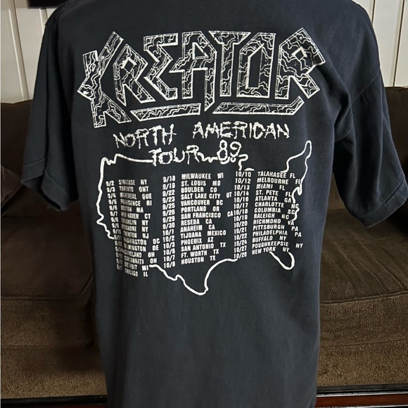 Kreator Extreme Aggression~Medium 1989 Double Sided Concert Shirt - Picture 15 of 16